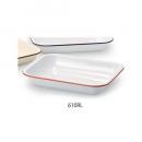 ベイクパンL レッド 赤 ホーロー キッチン用品 シンプル おしゃれ 調理皿 グラタン皿