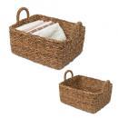 バスケットハンドル かご 収納 ナチュラル アジアン 自然 小物入れ 編み タイパ 水草 持ち手