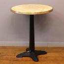 パブテーブル アンティーク家具 おしゃれ メタル コーナーテーブル ベージュ 高級感 高さ72