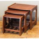 ネストテーブル アンティーク家具 おしゃれ 木製 コーナーテーブル 高級感 ブラウン 高さ42