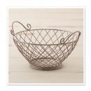 ガーデンバスケットL アイアン ナチュラル アンティーク加工 庭 ケース おしゃれ ハンドル