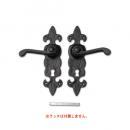 ドアハンドル ノブ アイアン ブラック 黒 ヨーロピアン フレンチ アンティーク調 おしゃれ DIY