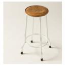 アイアンスツール アンティーク家具 おしゃれ 木製 ホワイト 椅子 チェア 北欧 チーク シャビー