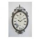 クラウン オーバルクロック シャビー 壁掛け 時計 電池 おしゃれ アンティーク調