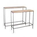 SPICE ジョセフアイアン コンソールテーブル2サイズセット 木製 幅82~91