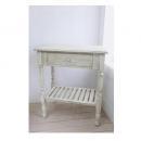 ブランシェ コンソール 棚 アンティーク調 引き出し 木製 机 白 ホワイト シャビー おしゃれ