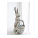 ガーデンバスケ ラビット オブジェ うさぎ ディスプレイ 置物 アンティーク調 動物 かわいい