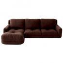 フロアコーナーカウチソファ【Withlow】ウィズロー/スエードタイプ(右コーナー・左コーナー)