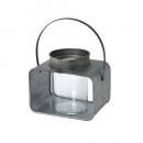 SPICE ガレージ ブリキランタンベース スクエア Sサイズ 2個セット ガーデン用品 高さ25