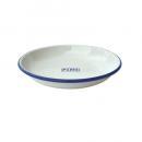 パリジャンパスタプレート02 ホーロー ホワイト 3個セット 皿 フレンチ おしゃれ 直径200