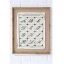 ヘムジュート・レターフレーム アンティーク調 ライトブラウン おしゃれ 木製 高さ54