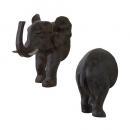 SPICE Laid-back アニマルウォールオブジェ2種セット エレファント 高さ26