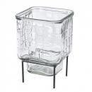 SPICE enrich アイアンスタンド付きガラスキャンドル用ベース スモーク おしゃれ 高さ20