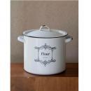 カールライン フラワー缶 ホーロー キッチン用品 食材保存 ナチュラル おしゃれ 白 ホワイト