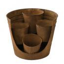 SPICE ラスティ4連ポット ガーデン雑貨 おしゃれ プランター キャメル 高さ25