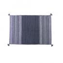 シャニールラグ ネイビー コットン エスニック調 おしゃれ カーペット マット 横190