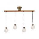 ペンダントライト 壁スイッチ スチール クリア 気泡ガラス ボール LED電球 シンプル 幅101