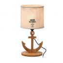 テーブルライト 電球無し ナチュラル 温かみ カジュアル イカリモチーフ ウッド 高さ45