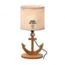 テーブルライト LED電球付き ナチュラル アイボリー カジュアル イカリモチーフ ウッド 高さ45