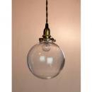 ガラスシェード ラウンドバブル おしゃれ ガラス 透明 電球型 ペンダントライト アンティーク調