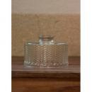 ヘリンボン シェード おしゃれ ガラス 透明 ペンダントライト レトロ 杉綾 シンプル クラシカル