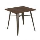 メタルテーブル ダイニングテーブル スチール 木製 ガンメタル モダン オシャレ 高さ78