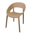 PPチェア ウォームクリーム ダイニングチェア 椅子 ポリプロピレン カジュアル ポップ 高さ77