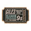 玄関マット マット コイヤマット かっこいい アメリカン 英語 ブラック 劇場 幅55