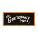 玄関マット ヴィンテージ調 コイヤマット かっこいい アメリカン 英語 ブラック おしゃれ 幅55