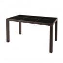 イタリアンモダンデザイン クロスステッチレザーガラスダイニング【VALLONE】ヴァローネ