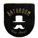 トイレのフタカバー カジュアル アメリカンテイスト トイレ アクリル おしゃれ ブラック 幅40