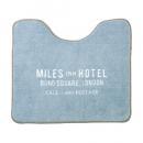 トイレマット かっこいい おしゃれな空間 英語 トイレ グレー アクリル ブルー 幅55