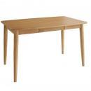 天然木タモ無垢材ダイニング【unica】ユニカ　4点セット(テーブル+チェア×2+ベンチ)