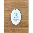 エナメルタグNo.3 5個セット かわいい ホワイト 白 サインプレート