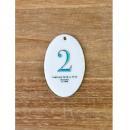 エナメルタグNo.2 5個セット かわいい ホワイト 白 サインプレート