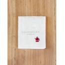 かや生地ふきん 刺繍 ポット茶 5枚セット 布巾 キッチンクロス かわいい 吸水性 ナチュラル