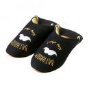 ルームシューズ Lサイズ シンプル おしゃれ スリッパ 部屋履き コットン ブラック ～27cm