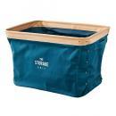 バスケット かご 入れ物 合皮 カジュアル シンプル ネイビー 収納ケース ボックス 幅44