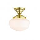 イーストカレッジシーリングランプ Sサイズ 白熱球付き ライトゴールド×ホワイト おしゃれ 直径24