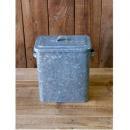 ブリキBOX 収納ボックス メッキ 缶 ヴィンテージ調 おしゃれ 箱 ブルーシルバー 小物入れ