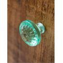 ガラスノブGR ドアノブ かわいい おしゃれ DIY 取っ手 レトロ ガラス 透明 グリーン 緑