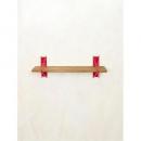 マウントシェルフS レッド 木製 オーク ナチュラル 自然 シェルフボード おしゃれ DIY