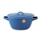 ホーロー鍋 両手鍋 ブルー 北欧テイスト おしゃれ 錆びにくい 丈夫 直径23