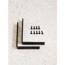 アイアンシングルシェルフM 黒4個セット 壁掛け ウォールシェルフ用 ブラケット 棚受け