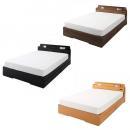 照明・コンセント付き収納ベッド【Comfa】コンファ【ポケットコイルマットレス付き】