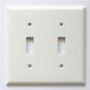 プラスチック 2口 スイッチプレート ホワイト DIY スイッチカバー made in USA