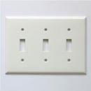 プラスチック 3口 スイッチプレート ホワイト DIY スイッチカバー made in USA