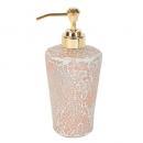 クラッシュモザイクディスペンサー ピンク ガラス エレガント おしゃれ 上品 直径8