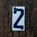 ホーローナンバープレート2 5個セット サインプレート 数字 かわいい アンティーク調