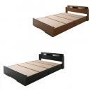 棚・照明付き収納ベッド【Roi-long】ロイ・ロング【国産ボンネルコイルマットレス付き】